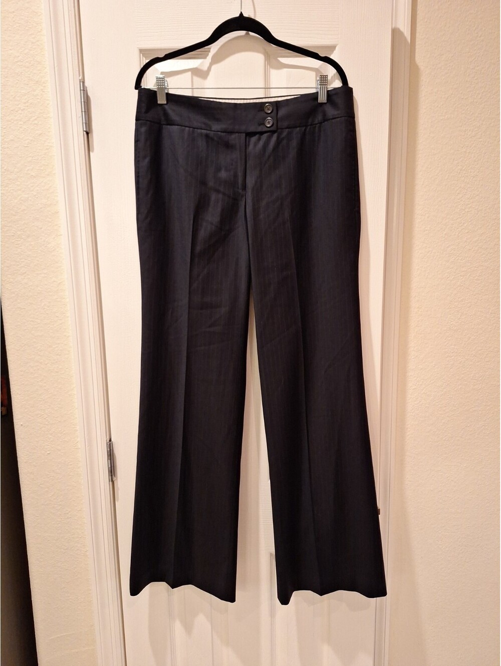 JCrew - Navy Pinstripe Lightweight Wool Trouser - 10